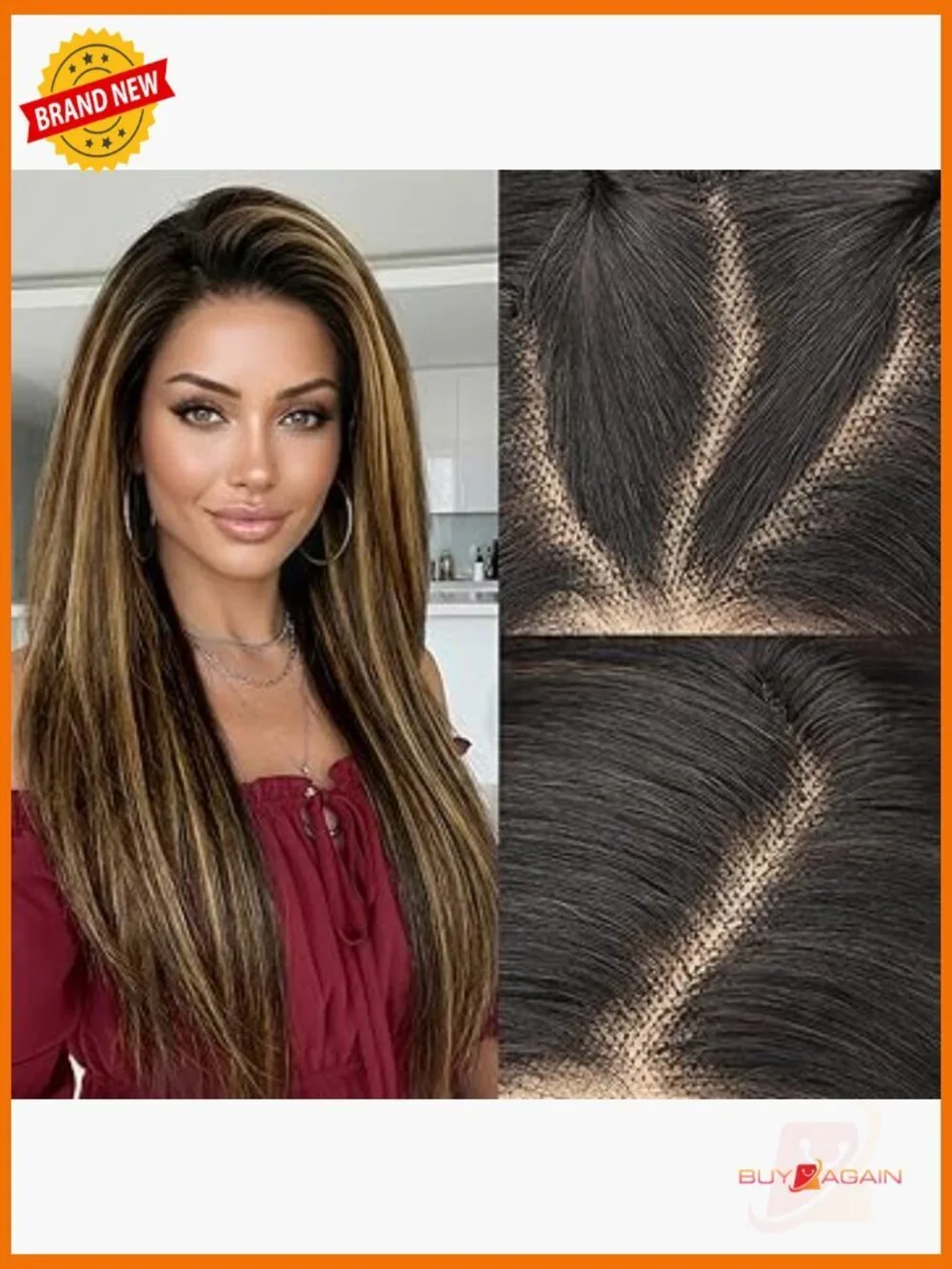 13x4 HD Lace Front Wig Straight Synthetic Pre-Plucked Beginner Friendly 28inch